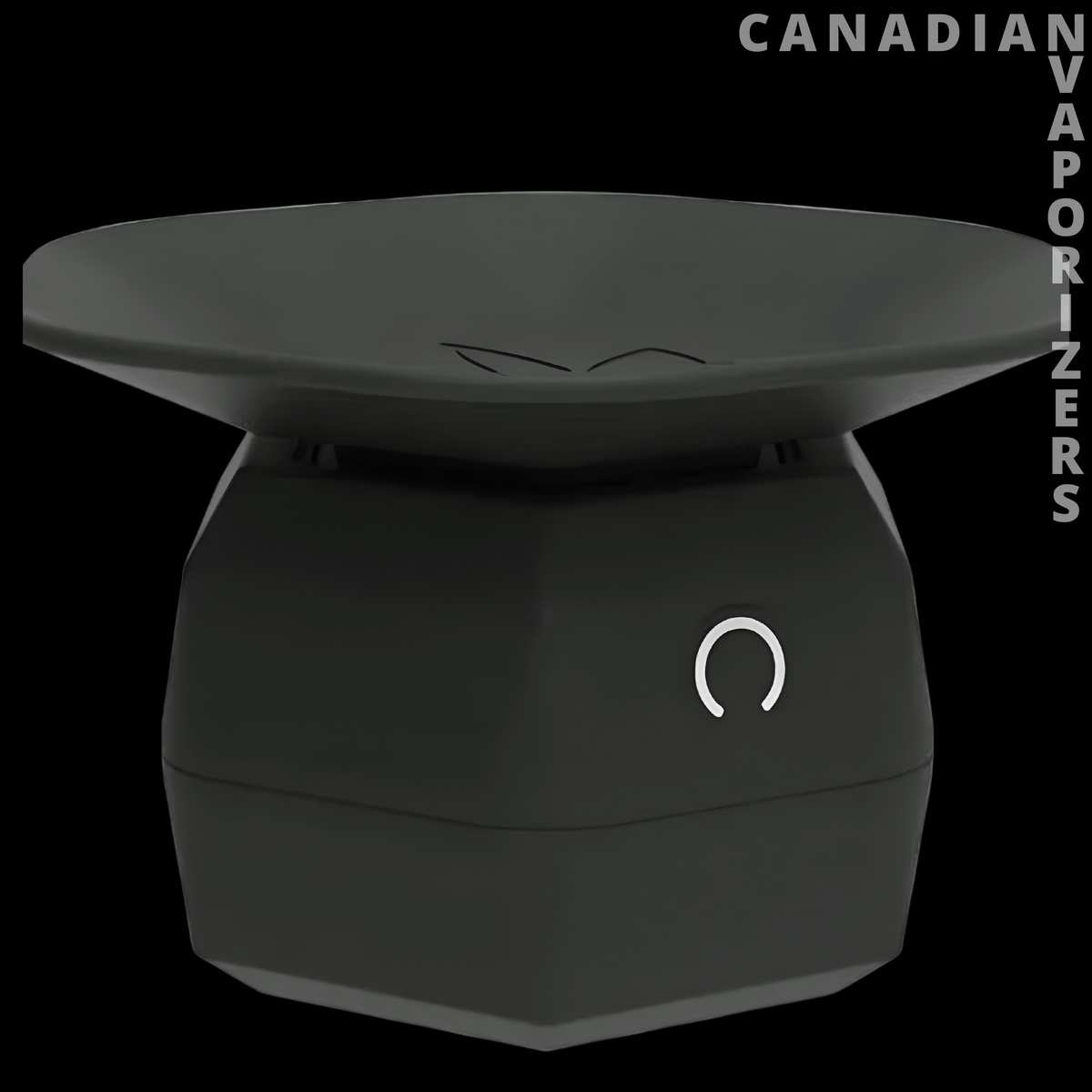 Gramss Grinder & Scale All-In-One - Matte black Gramss grinder and scale with a wide circular top and white power icon.