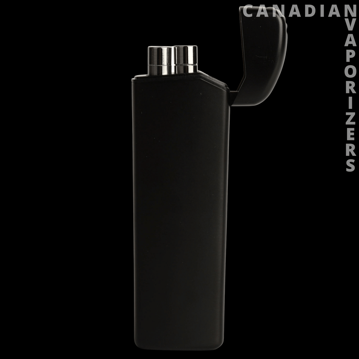GreenTank Commuter Kit - Matte black rectangular vape tank with a silver metal cap and curved black mouthpiece.