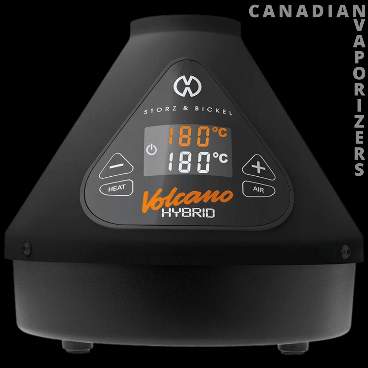 Volcano Hybrid Vaporizer Storz & Bickel - Black Storz & Bickel Volcano Hybrid vaporizer with digital temperature display and touch controls.