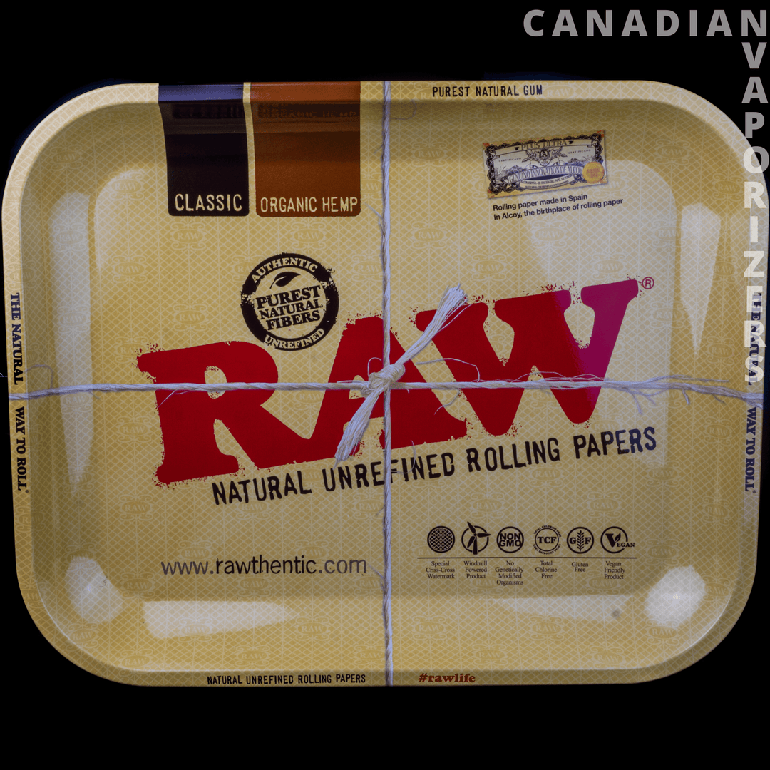Large Raw Metal Rolling Tray - Canadian Vaporizers