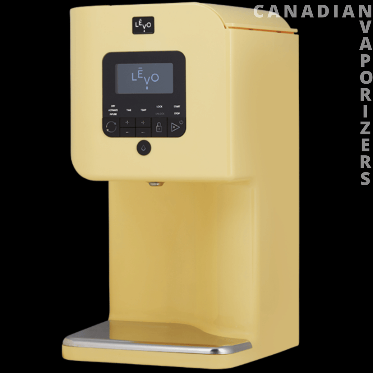 Levo 2 Oil Infuser - Cayenne yellow LEVO 2 oil infuser with a digital control panel and stainless steel drip tray.