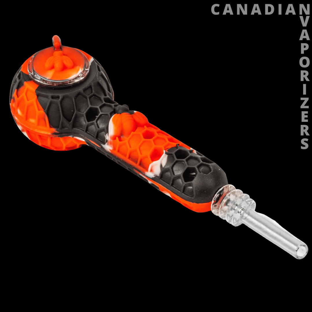 Lit Silicone 4.5" Hand Pipe & Nectar Collector - Canadian Vaporizers