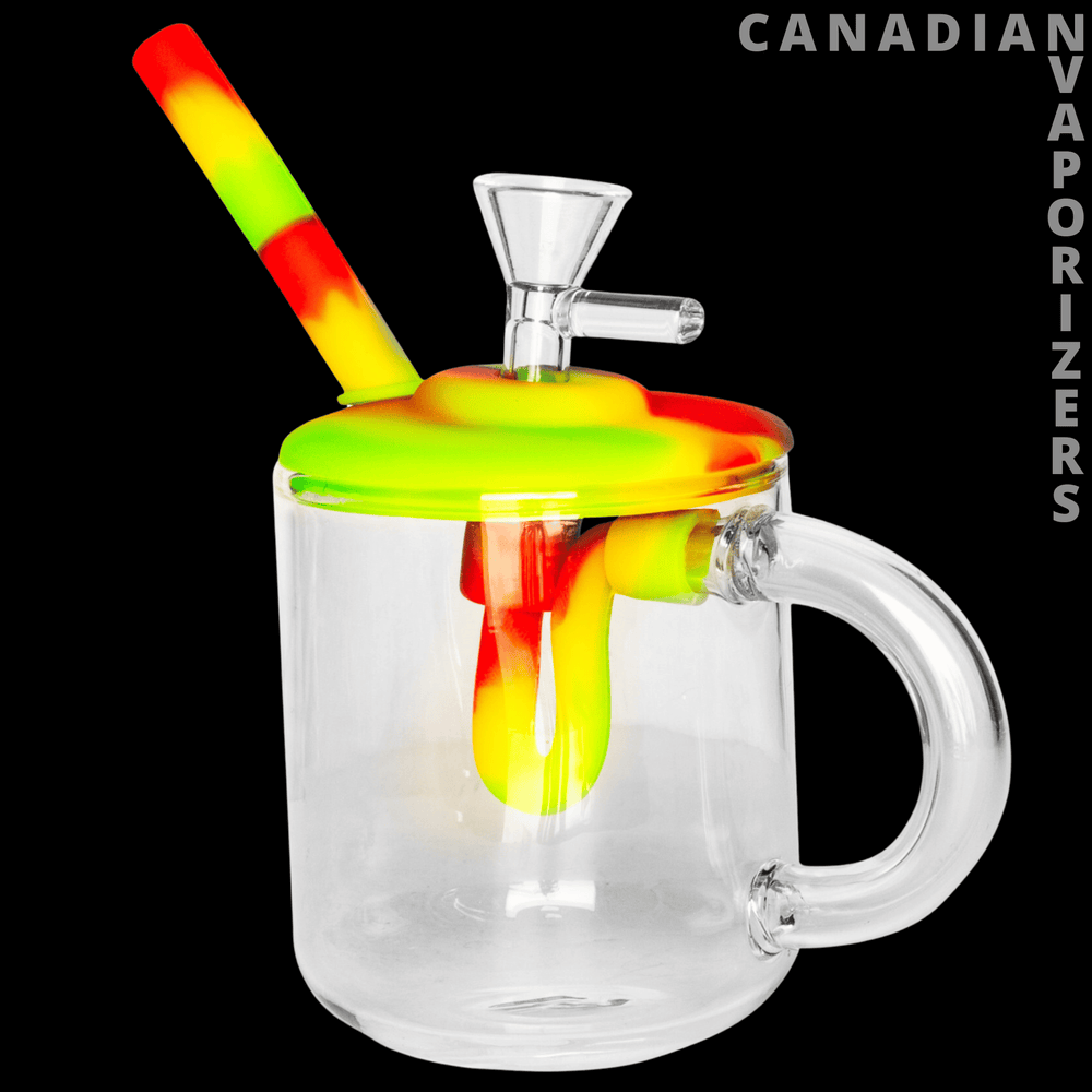 Lit Silicone 5.5" Coffee Mug Bubbler - Canadian Vaporizers