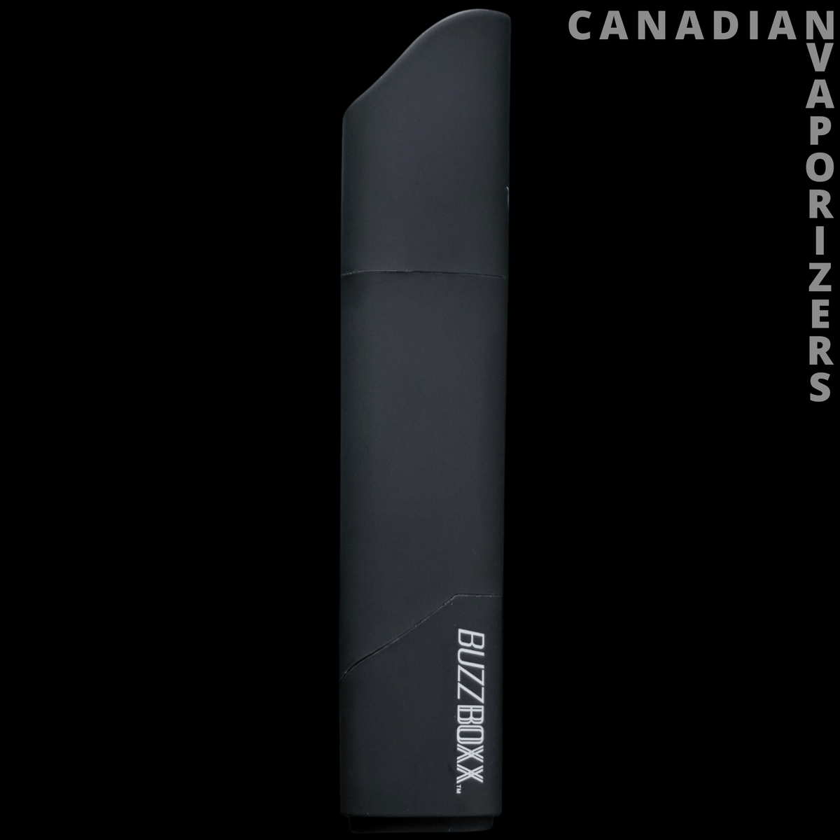 Nekktar Buzzbox - Black Nekktar Buzzbox vaporizer with a slim, rounded design and white vertical branding.