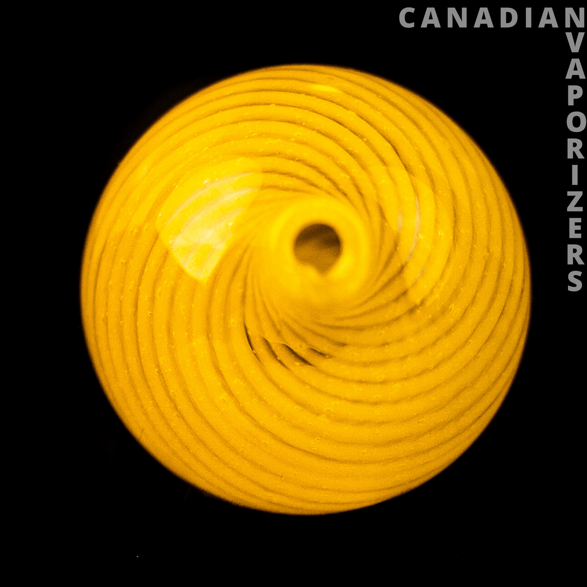 Orange Bubble Carb Cap - Bright orange bubble carb cap with concentric ridges and a central opening.