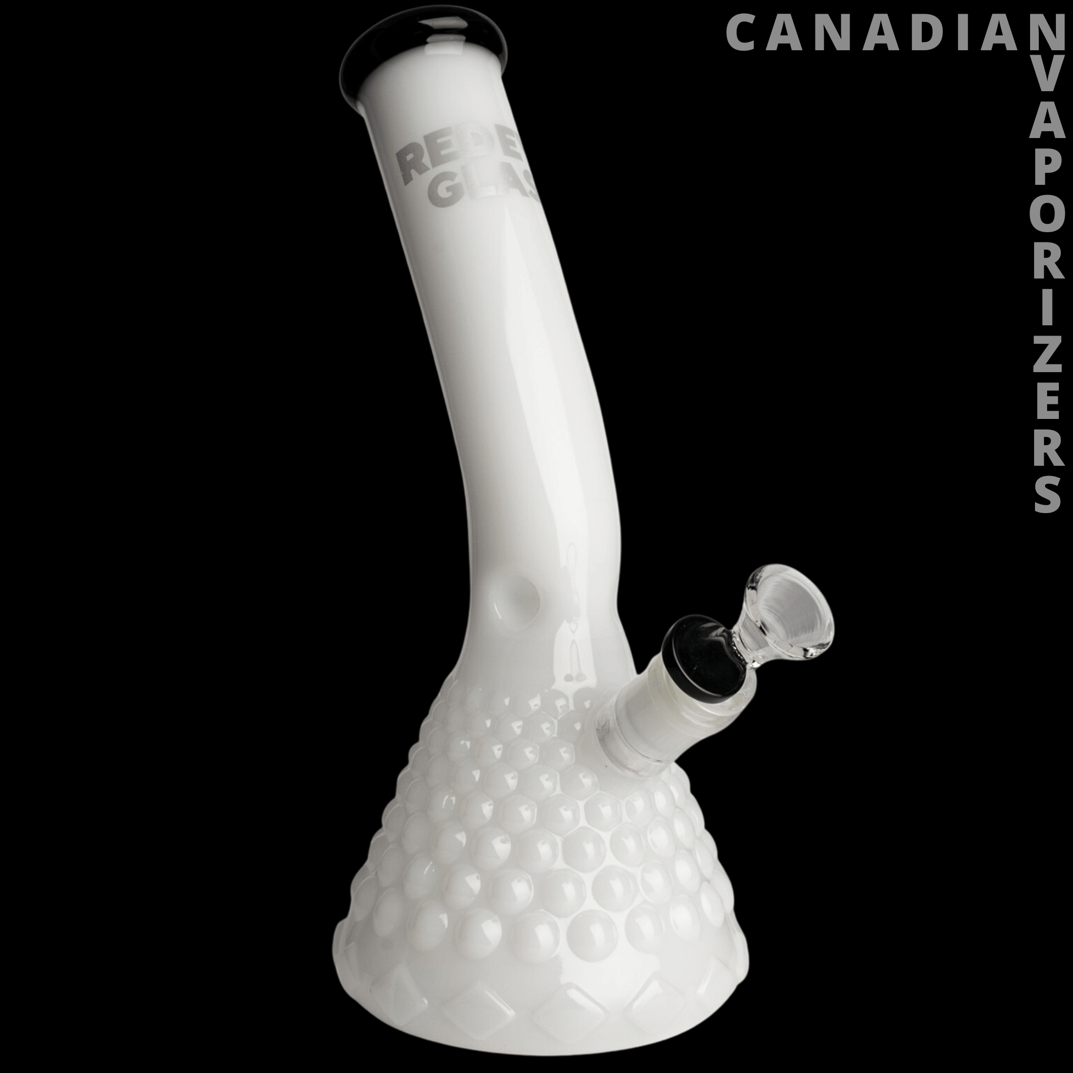 Red Eye Glass 12" Cronus Lean Back Beaker Base Water Pipe - Canadian Vaporizers