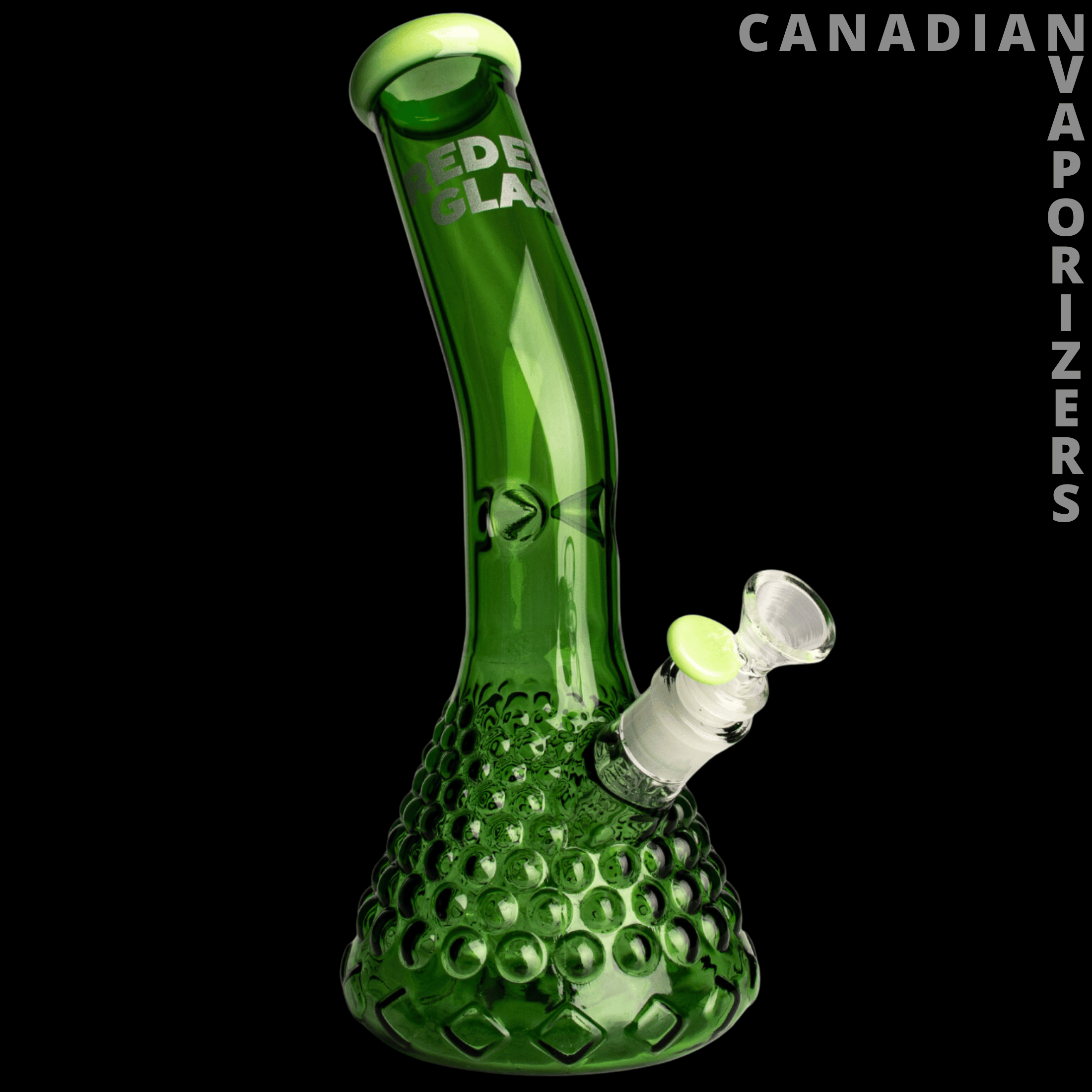 Red Eye Glass 12" Cronus Lean Back Beaker Base Water Pipe - Canadian Vaporizers