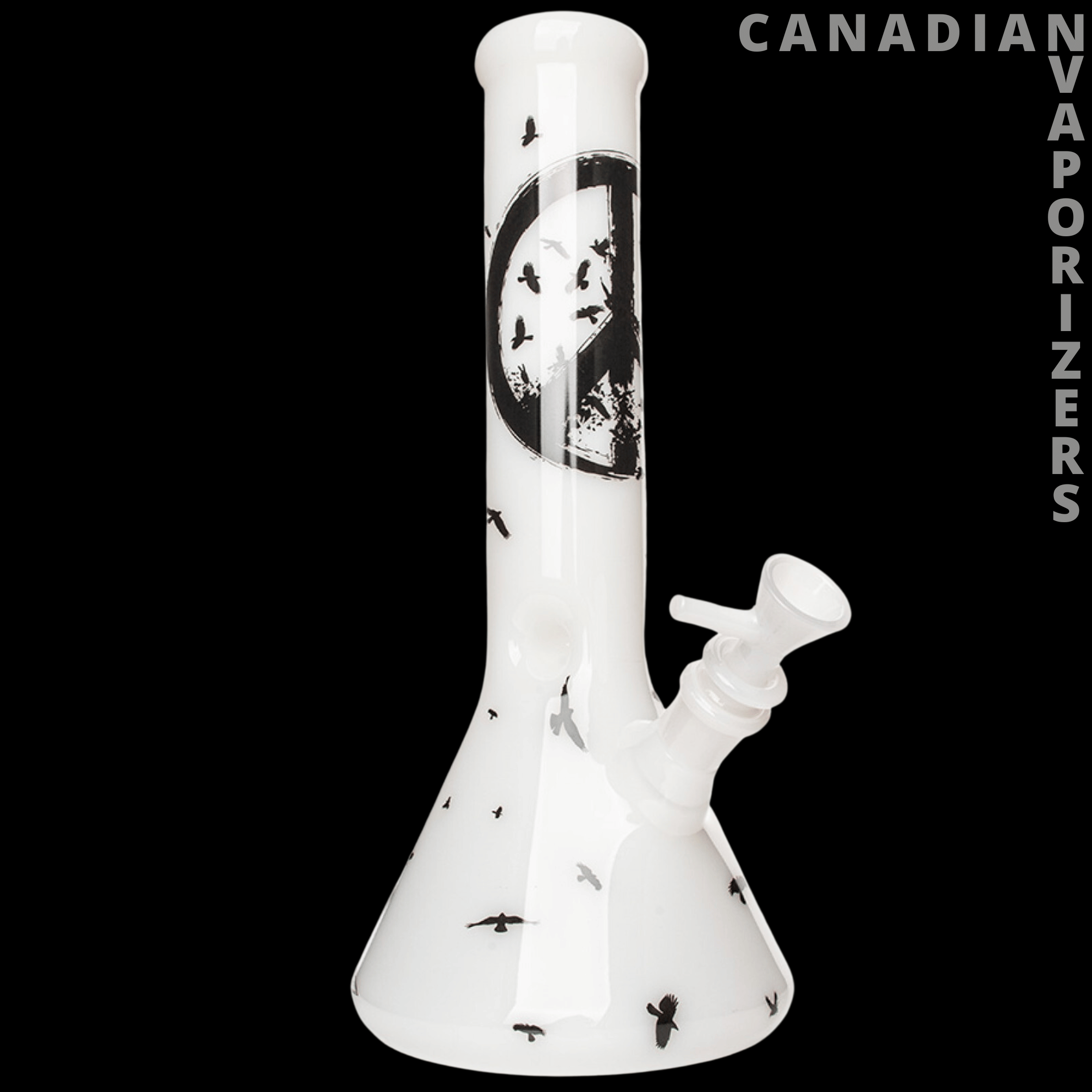 Red Eye Glass 12" Crow Beaker Base Water Pipe - Canadian Vaporizers