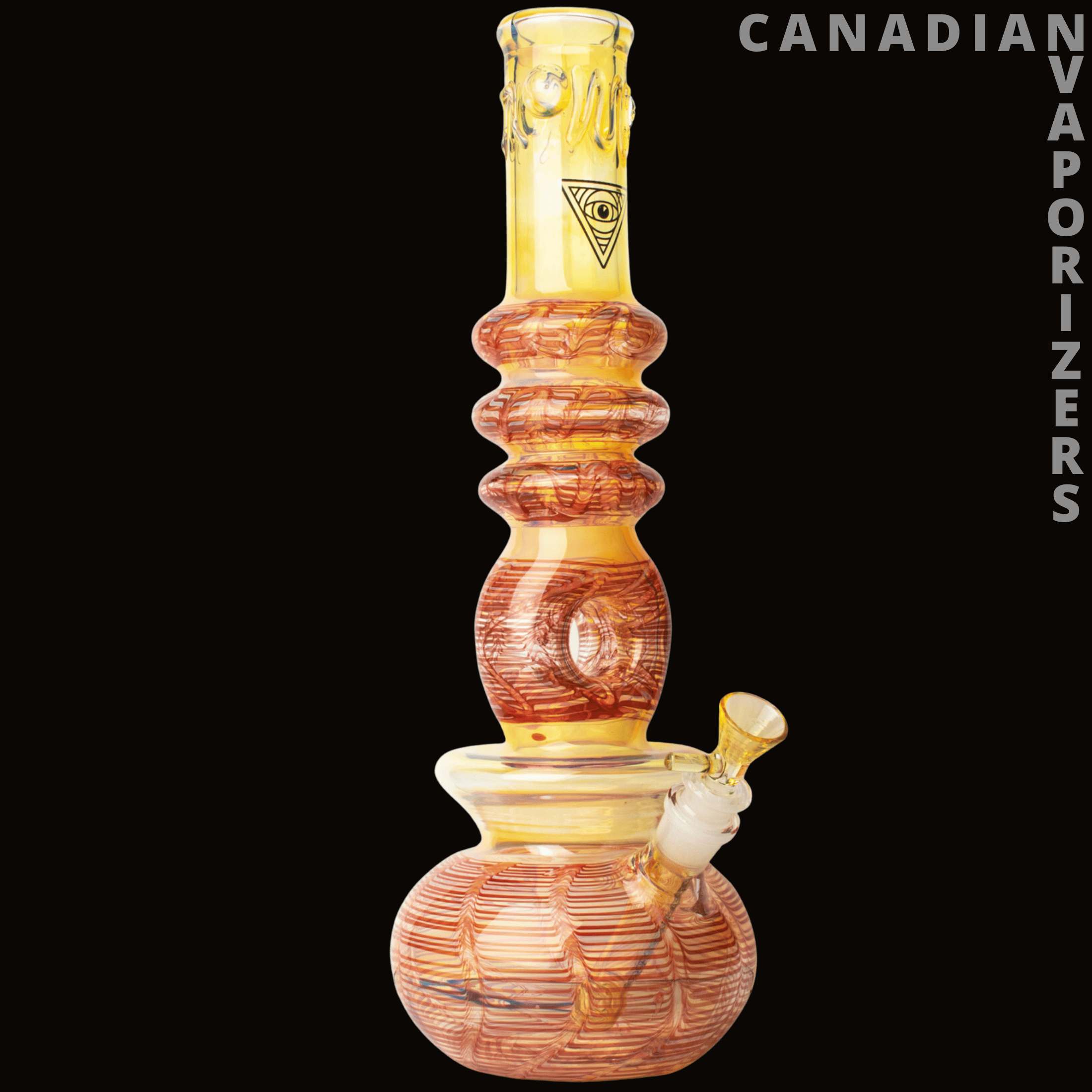 Red Eye Glass 14" Tantra Donut Bubble Base Water Pipe (Limited Edition) - Canadian Vaporizers