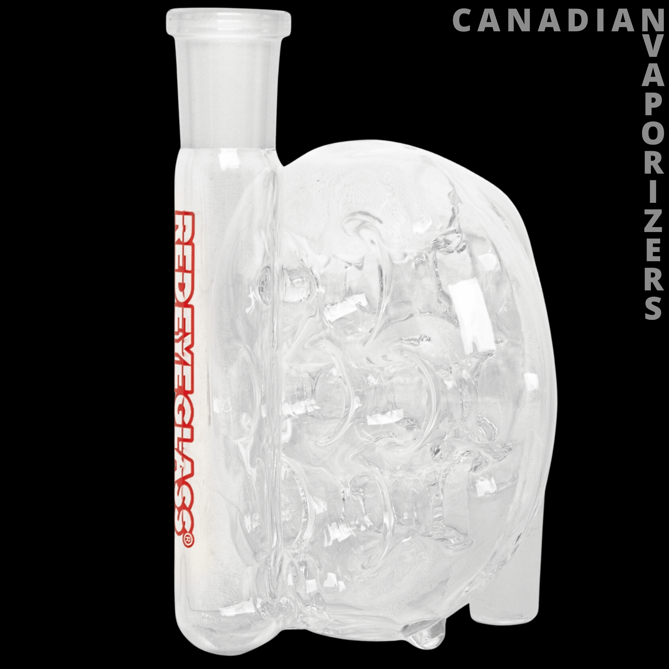 Red Eye Glass 14mm 90 Degree Clear Ash Catcher W/Swiss Perc - Canadian Vaporizers