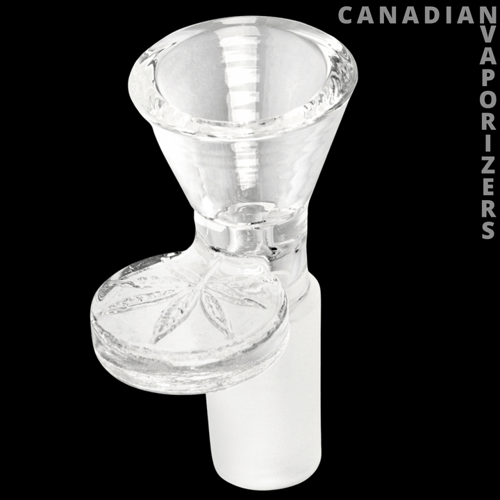 Red Eye Glass 14mm Cone Pull-Out W/Leaf Stamped Handle - Canadian Vaporizers