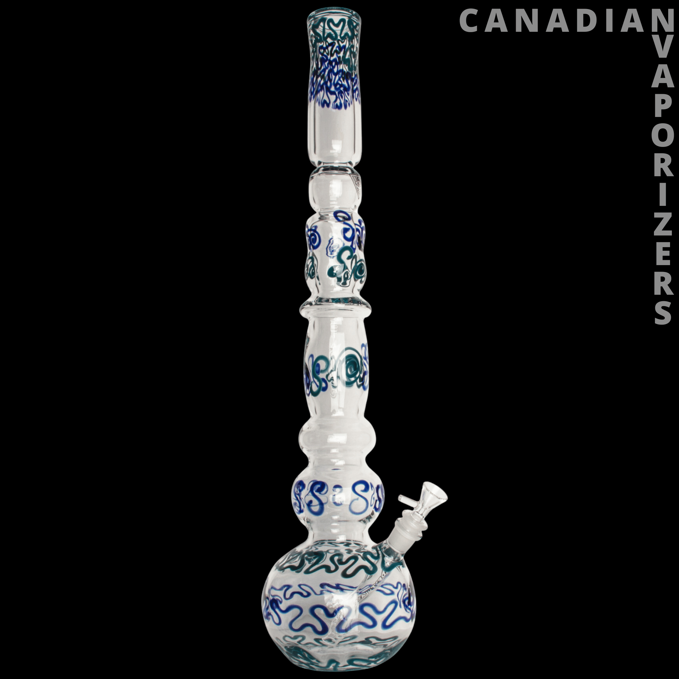 Red Eye Glass 23" 7mm Thick Train Wreck Bubble Base Water Pipe - Canadian Vaporizers