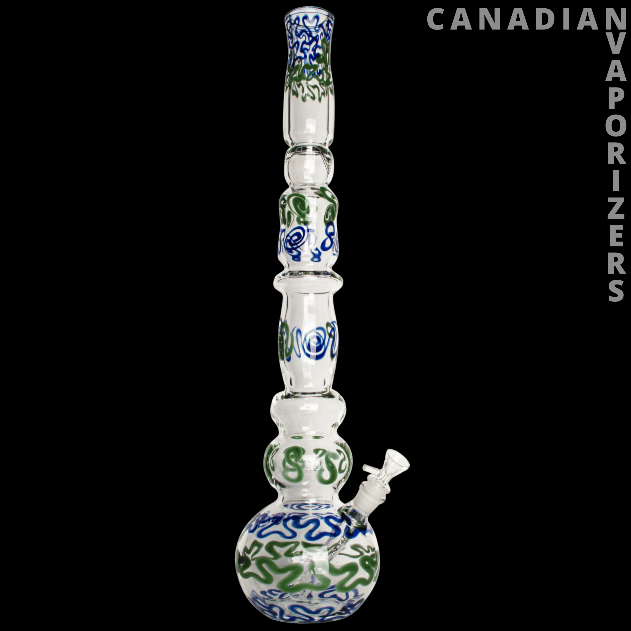 Red Eye Glass 23" 7mm Thick Train Wreck Bubble Base Water Pipe - Canadian Vaporizers