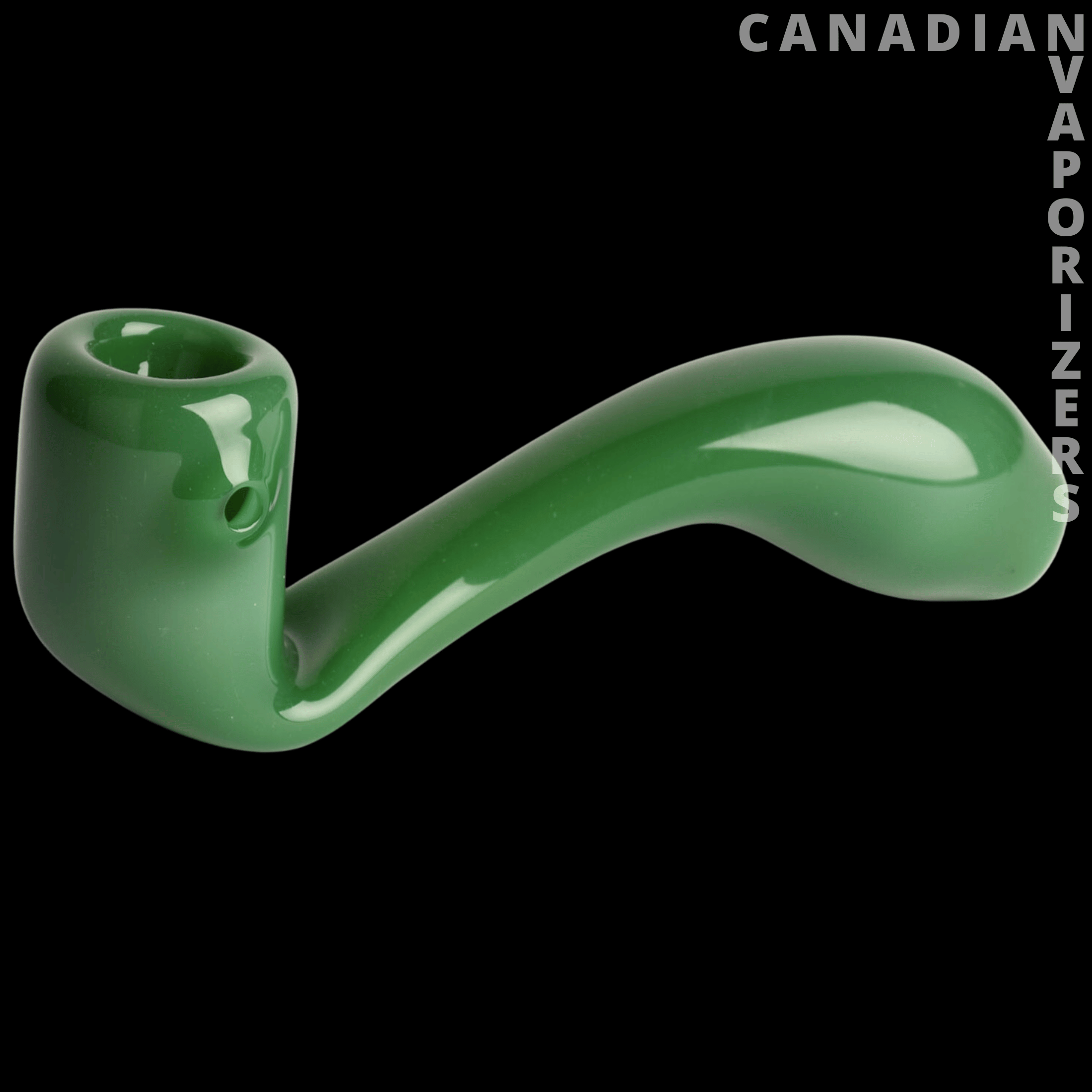 Red Eye Glass 5.5" Sherlock Hand Pipe With Logo - Canadian Vaporizers