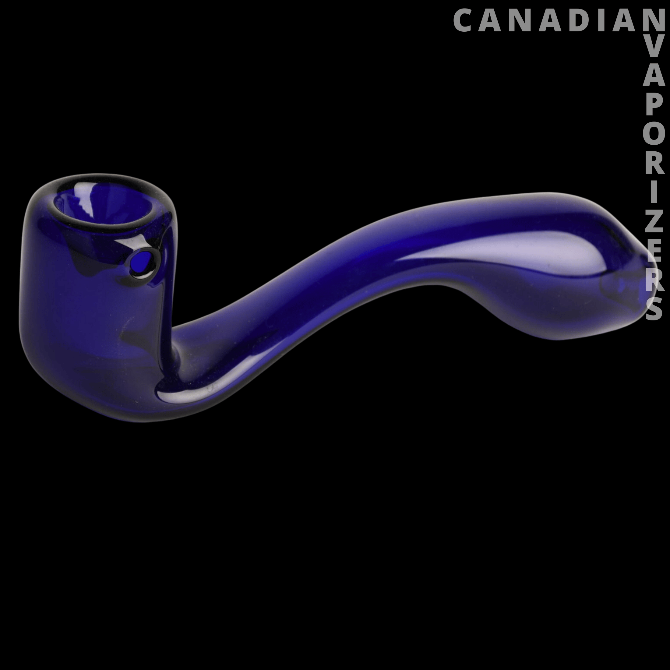 Red Eye Glass 5.5" Sherlock Hand Pipe With Logo - Canadian Vaporizers
