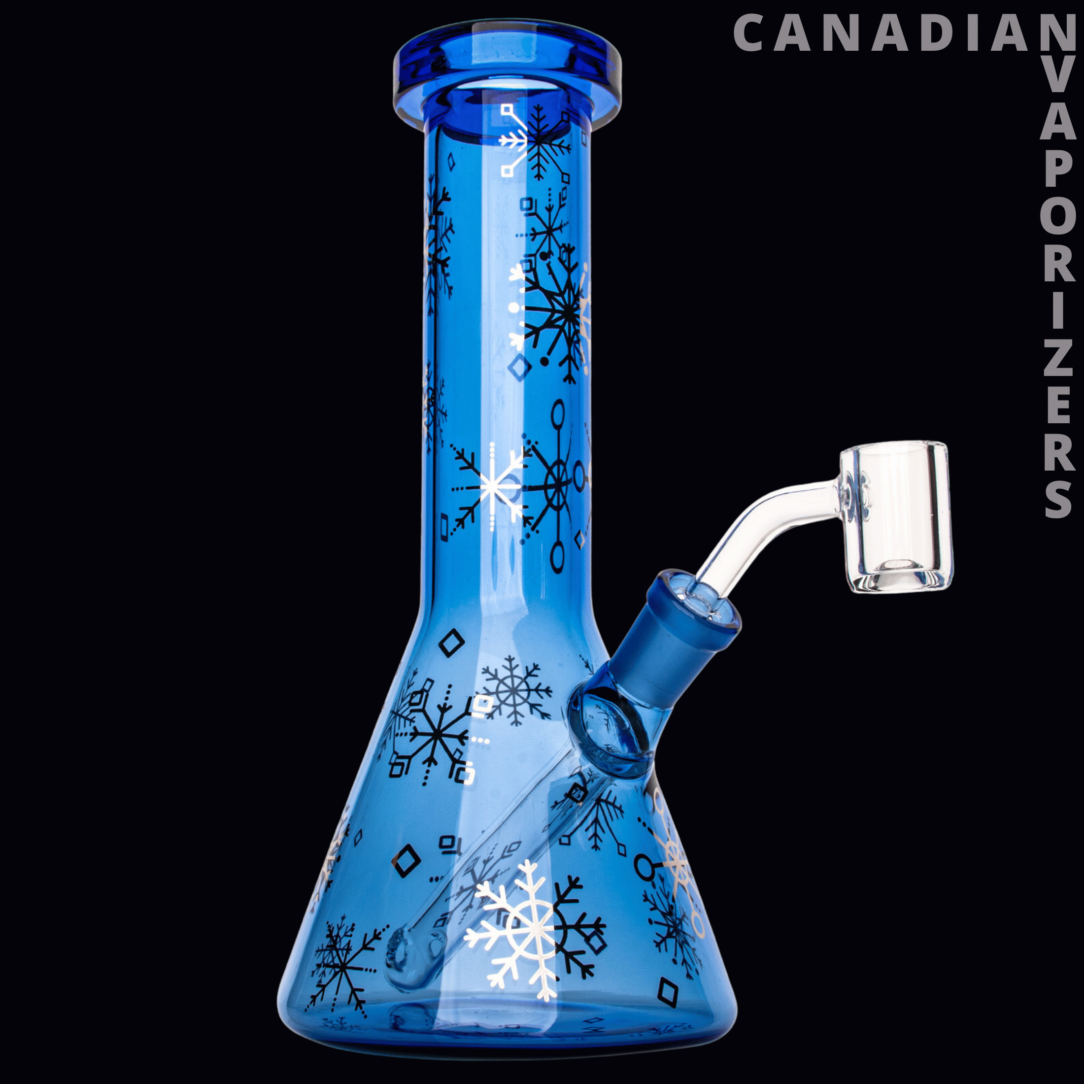 Red Eye Glass 8.5" Sapphire Blue Winter Wonderland Concentrate Rig - Canadian Vaporizers