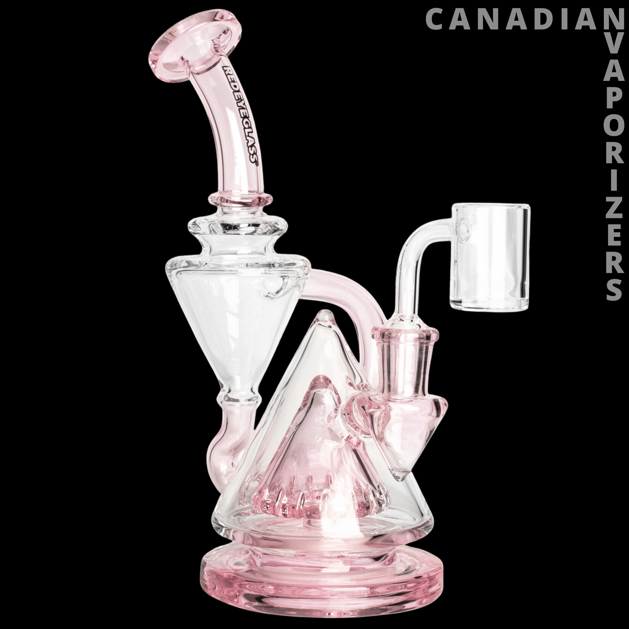 Red Eye Glass 8.5" Three-Step Concentrate Recycler - Canadian Vaporizers