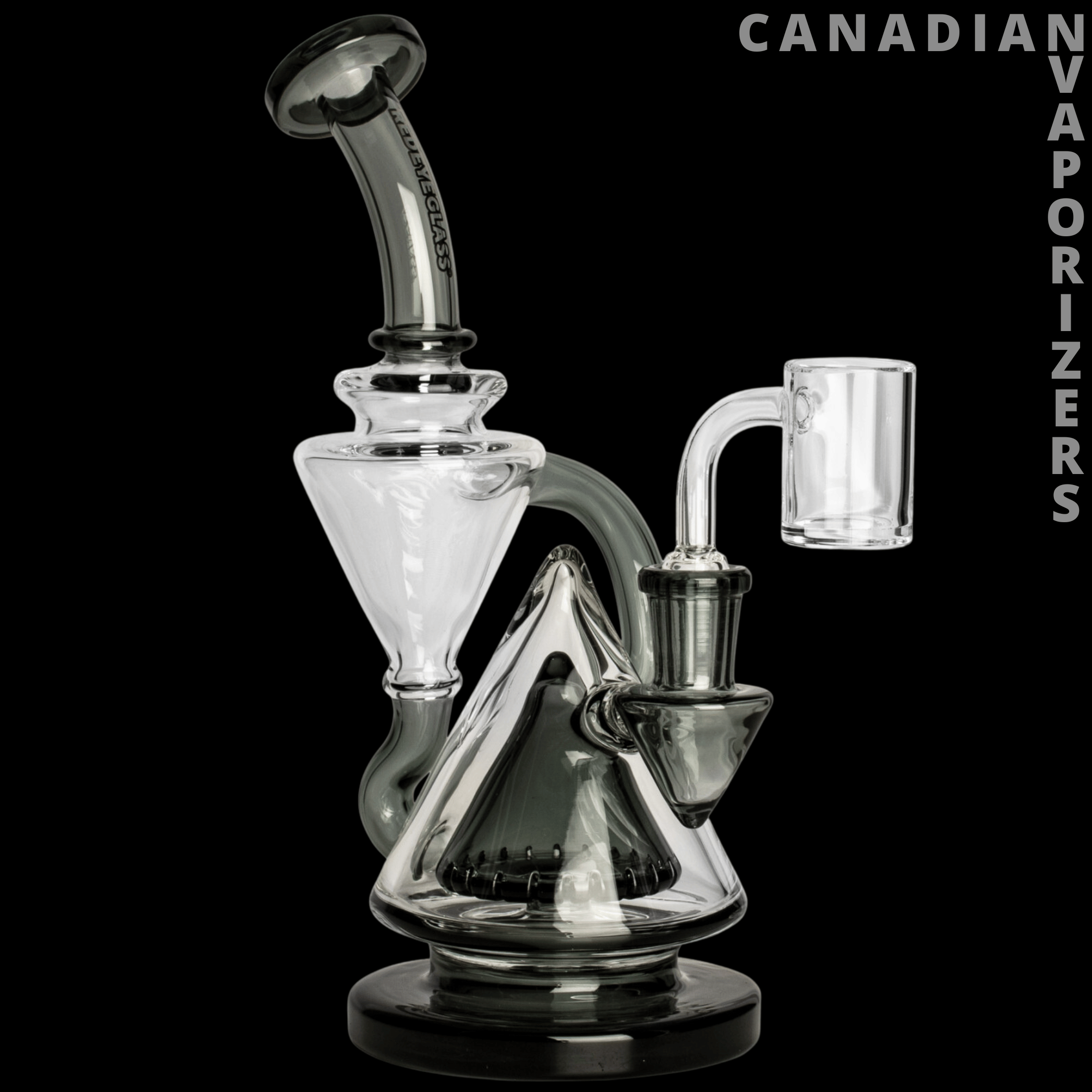 Red Eye Glass 8.5" Three-Step Concentrate Recycler - Canadian Vaporizers