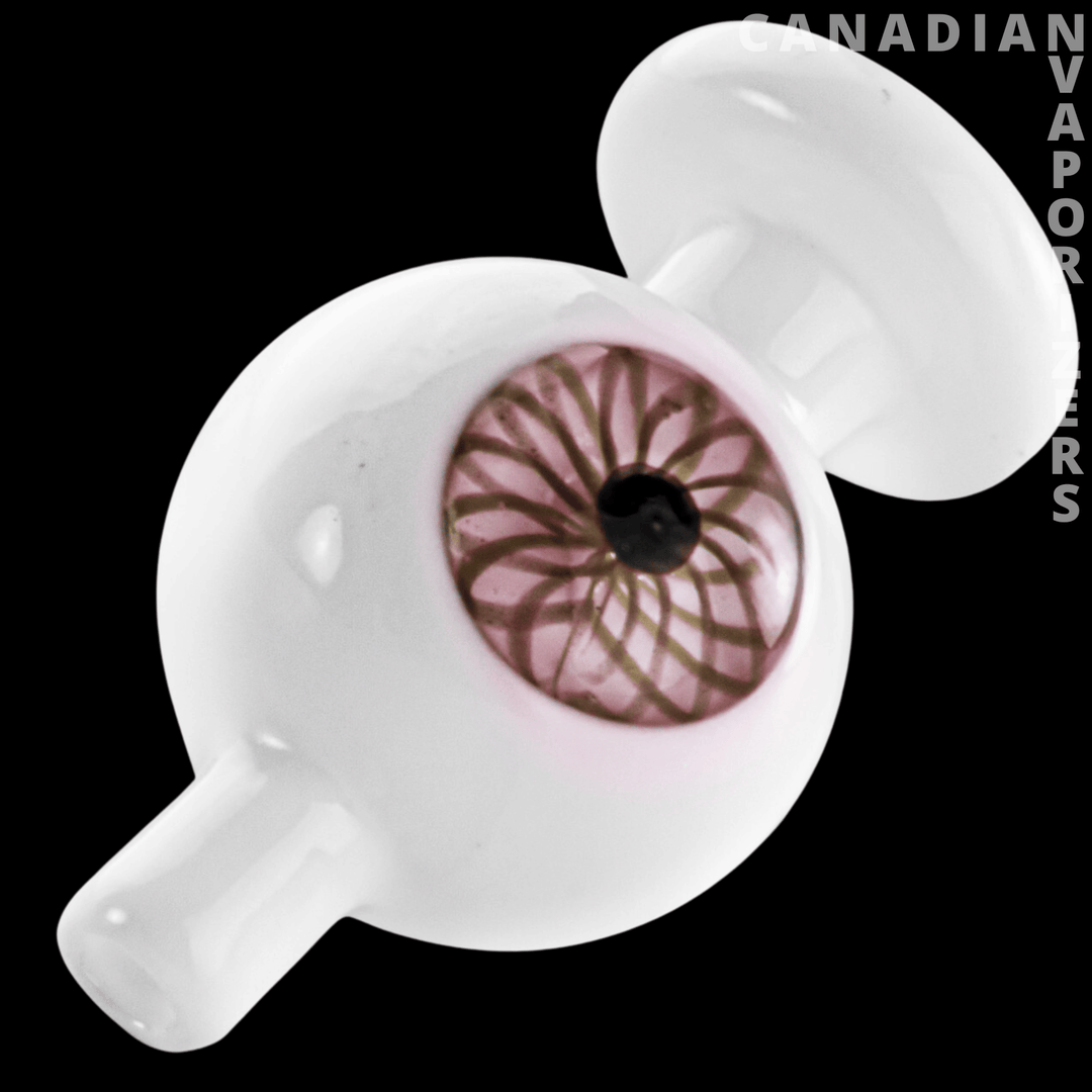 Red Eye Glass Eyeball Bubble Carb Cap - Canadian Vaporizers