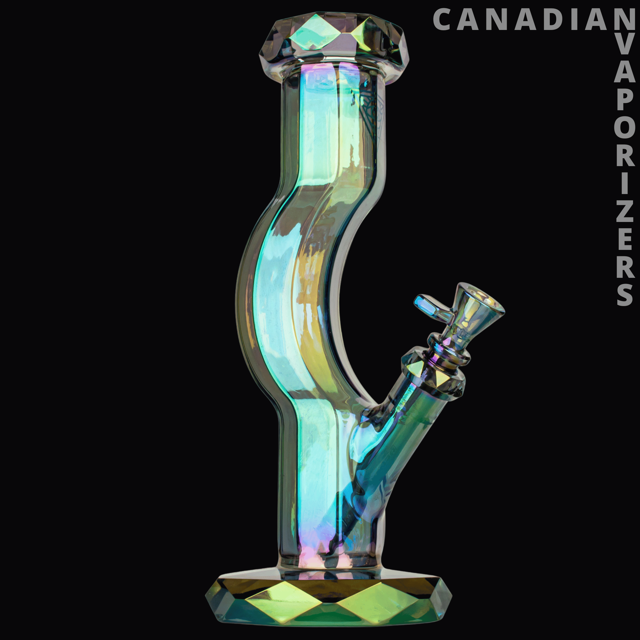 Red Eye Tek 12" Metallic Terminator Finish Hydrus Straight Base Gooseneck Water Pipe - Canadian Vaporizers