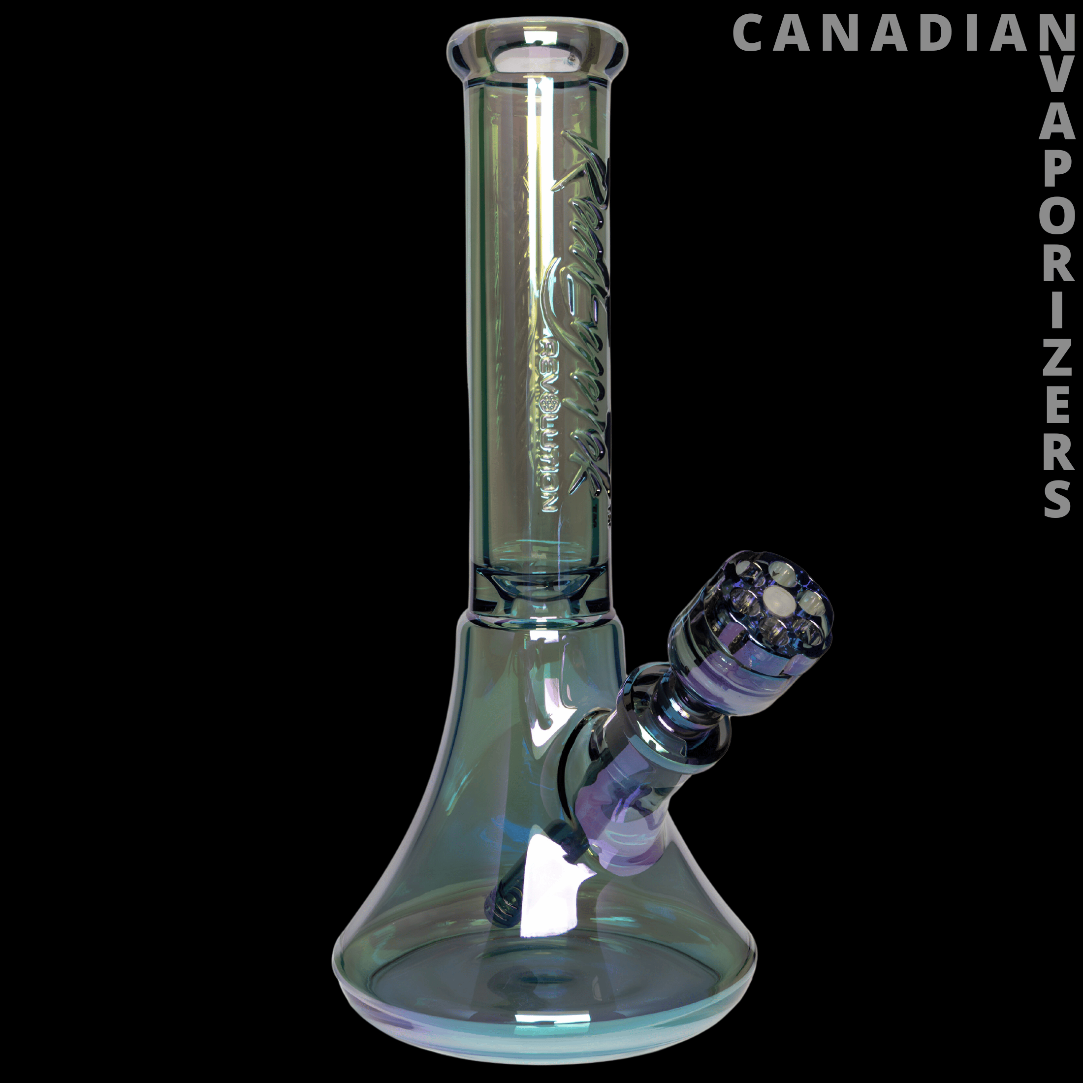 Red Eye Tek 14" 7mm Thick Metallic Terminator Finish Revolution Bell Base Water Pipe - Canadian Vaporizers