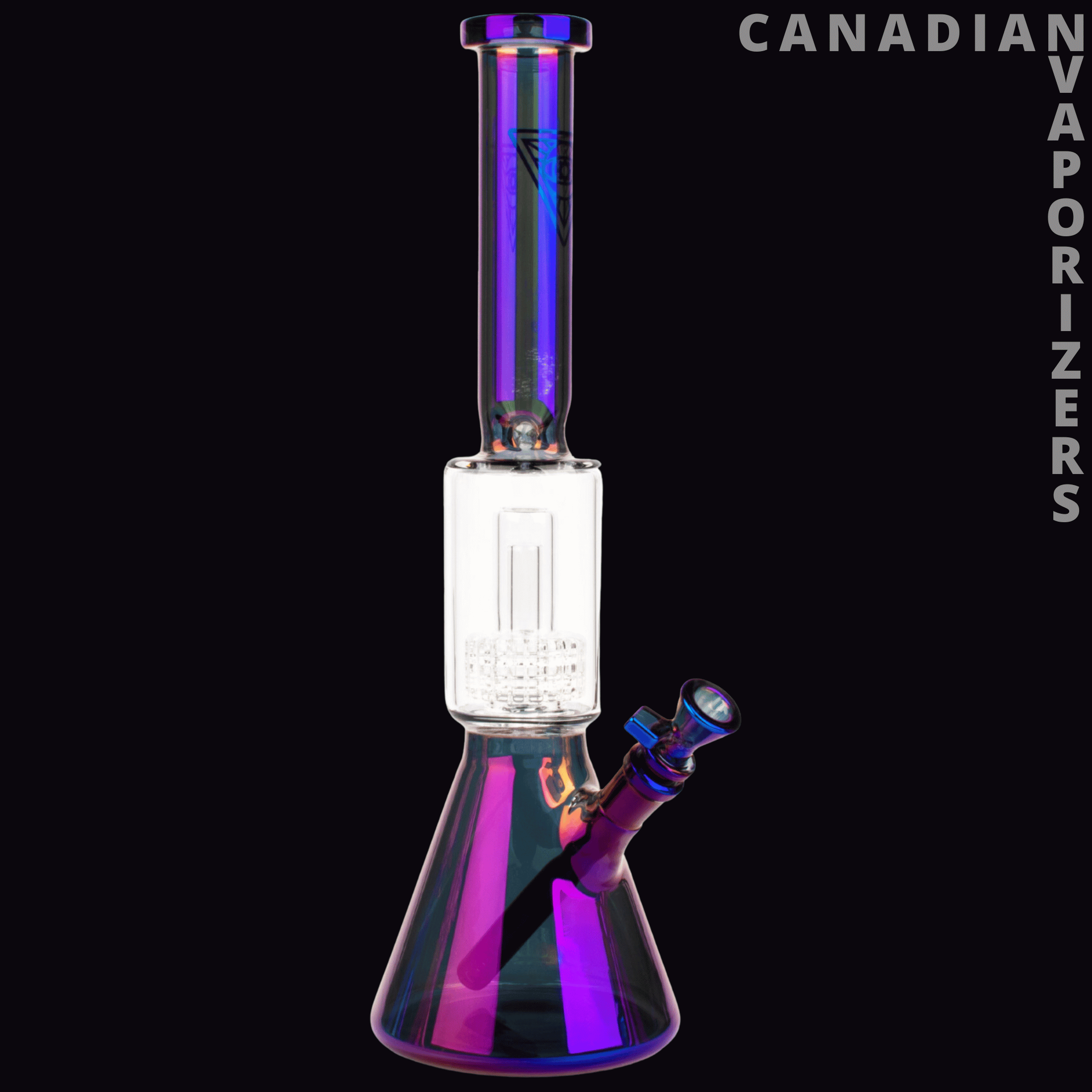 Red Eye Tek 16" Metallic Terminator Finish Dual Chamber Beaker Tube - Canadian Vaporizers