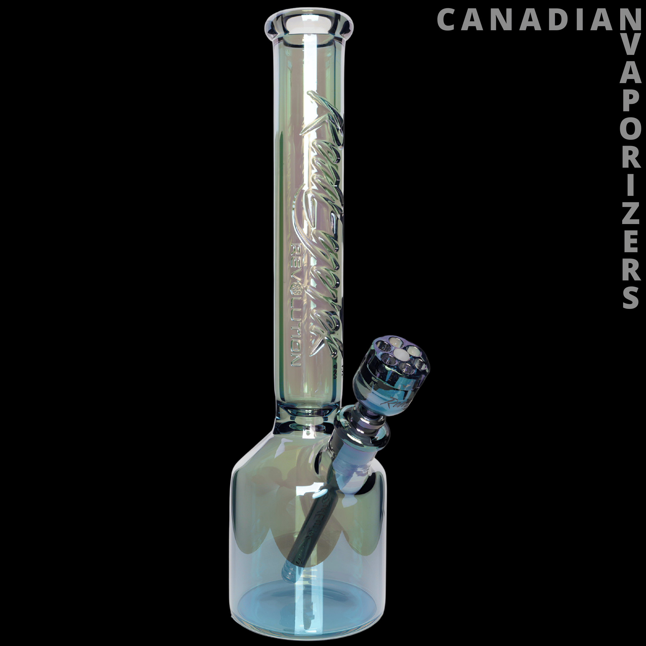 Red Eye Tek 17" 7mm Thick Metallic Terminator Finish Revolution Canteen Base Water Pipe - Canadian Vaporizers
