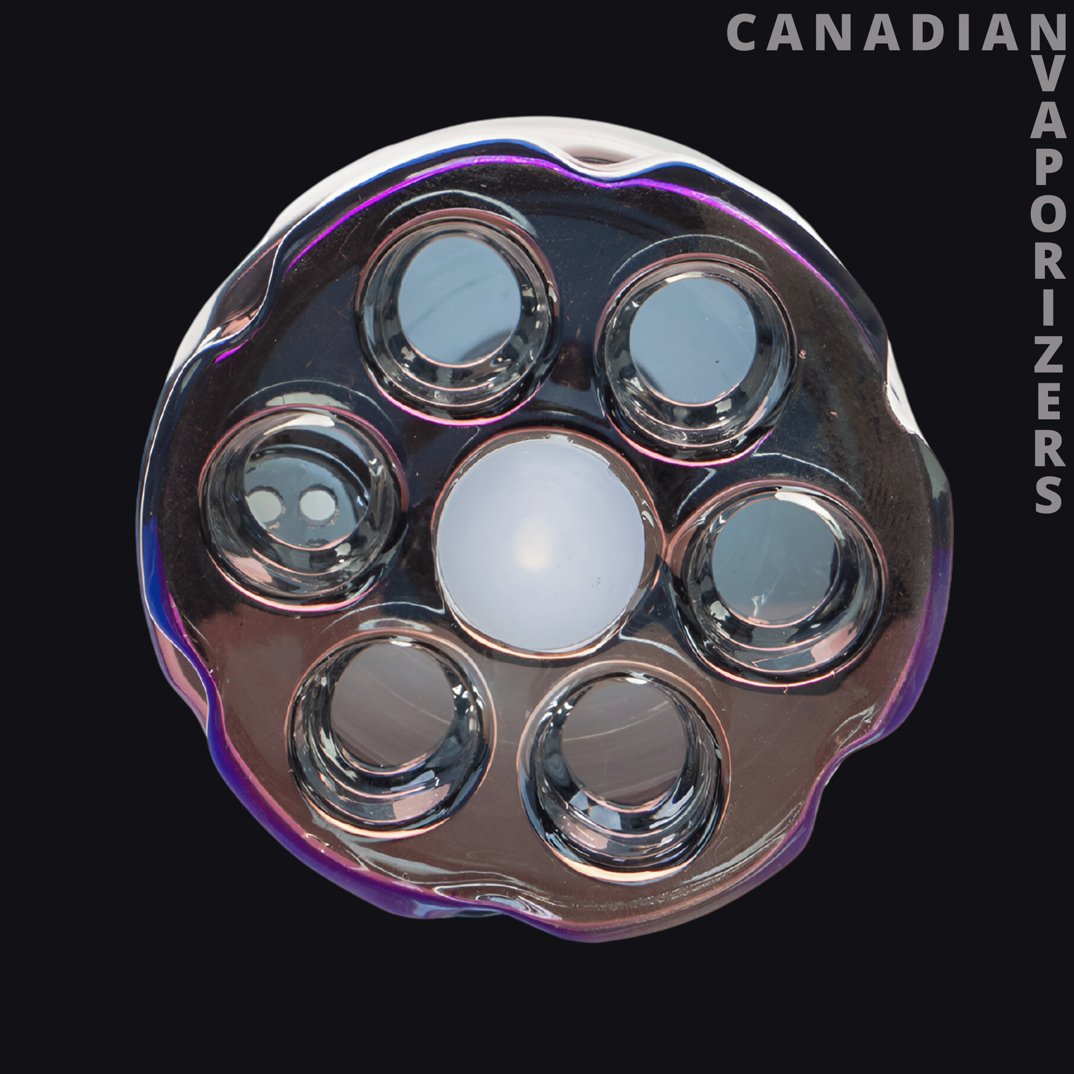 Red Eye Tek 19" 7mm Thick Metallic Terminator Finish Revolution Dual Chamber Bell Base Water Pipe - Canadian Vaporizers