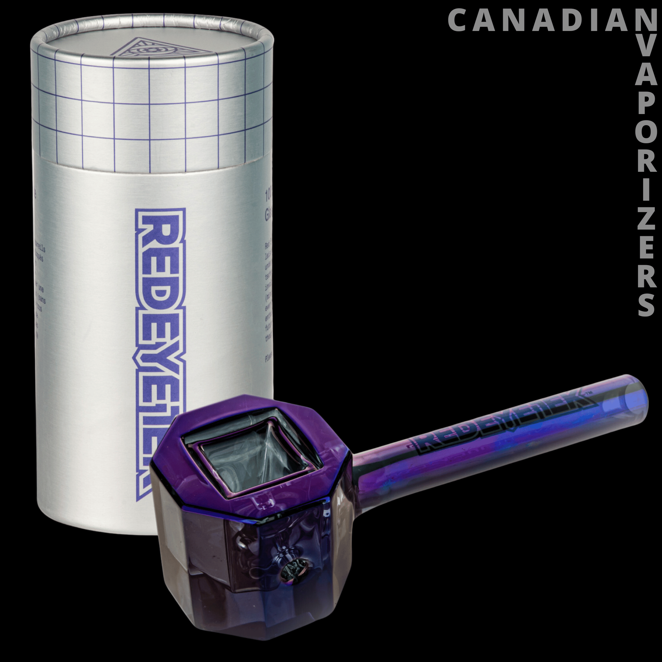 Red Eye Tek 4.5" Metallic Terminator Finish Infinity Bowl Octagon Hand Pipe - Canadian Vaporizers