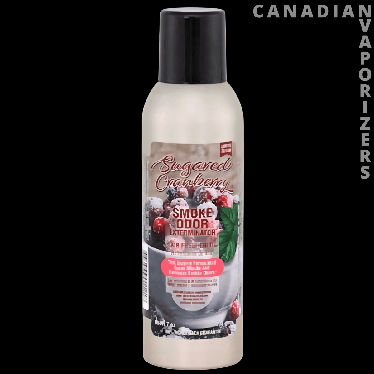 Smoke Odor Spray - White smoke odor spray bottle with a black cap and red-and-green label.