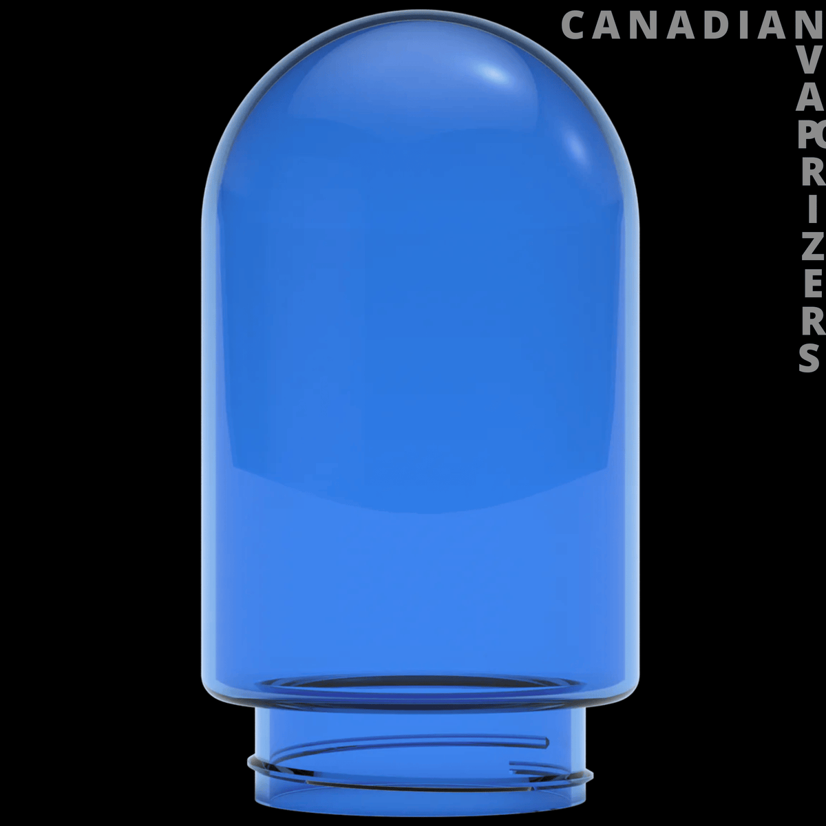 STUNDENGLASS SINGLE GLASS GLOBE (LARGE) - Large blue glass globe with a smooth domed top and short cylindrical base.