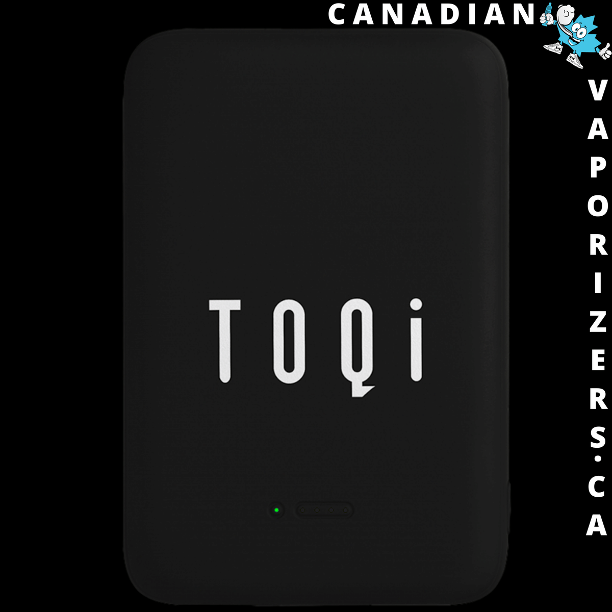 TOQi 510 Wireless Vaporizer - Black TOQi 510 wireless vaporizer with a minimalist rounded rectangular design and white logo.