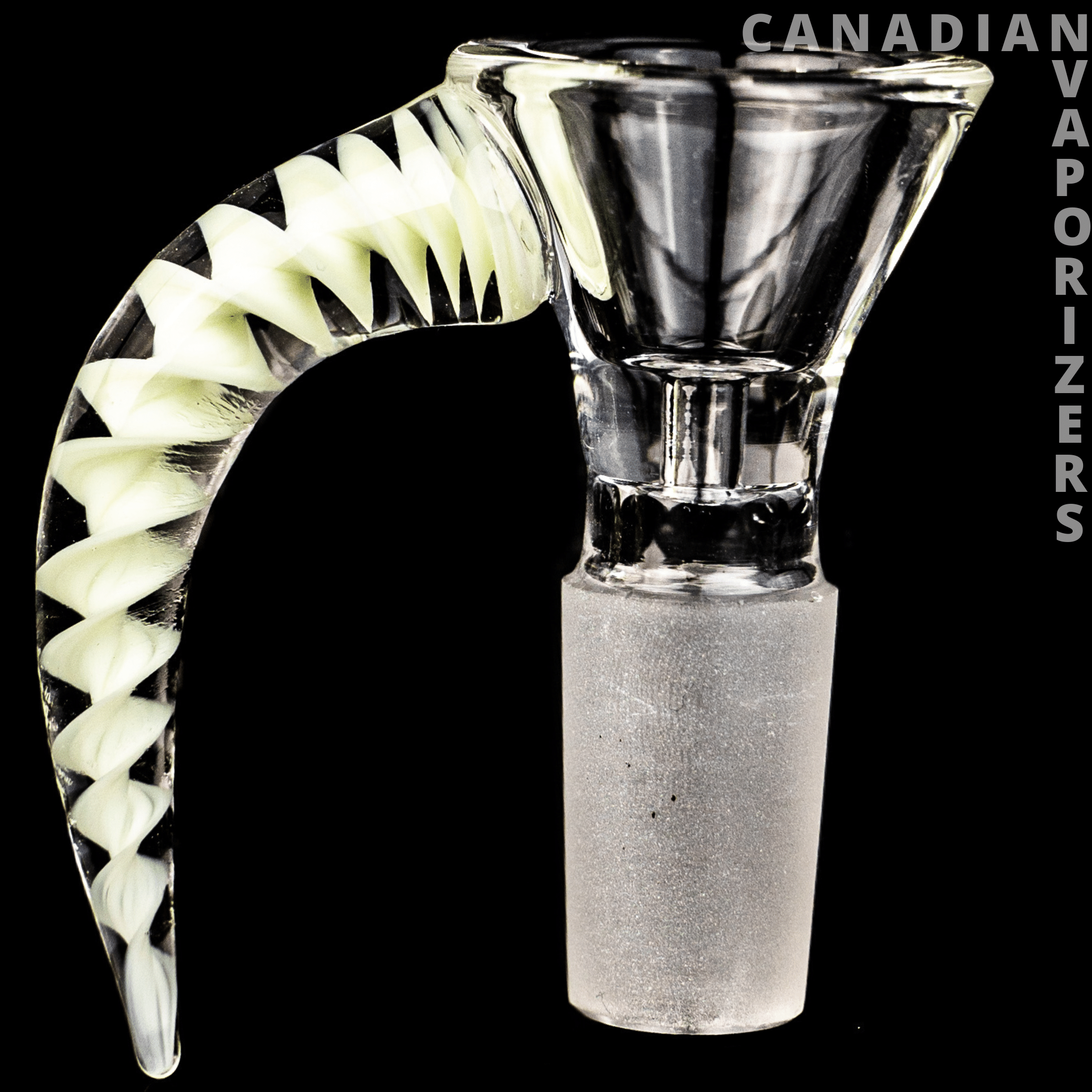 White | 14MM Hydros Horn Bowl - Canadian Vaporizers