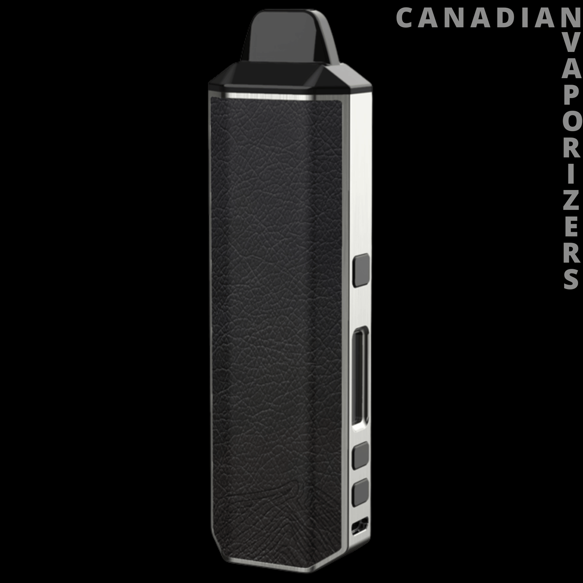 Xvape Aria - Gold Xvape Aria vaporizer with a textured black front, silver trim, and side control buttons.
