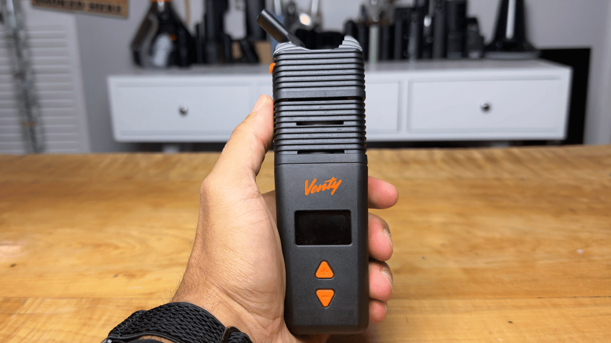 Storz And Bickel Venty Vaporizer in hand for review