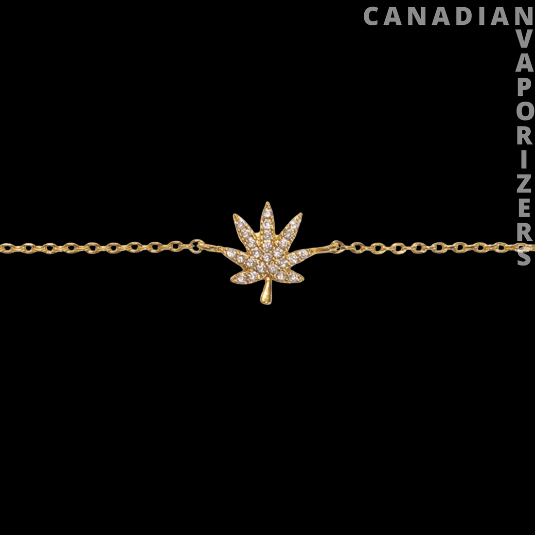 18K Gold Cannabis Leaf Bracelet