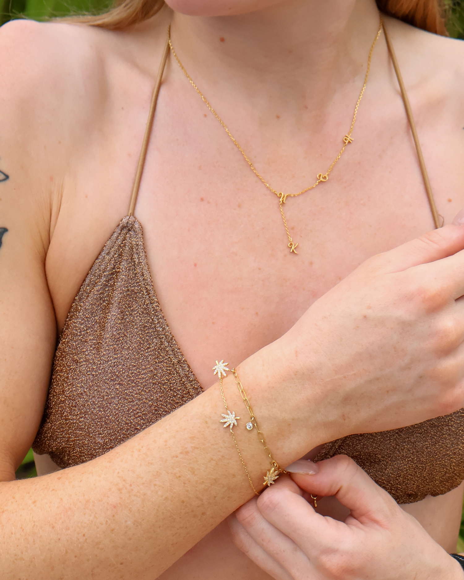 18K Gold Charmed Bracelet
