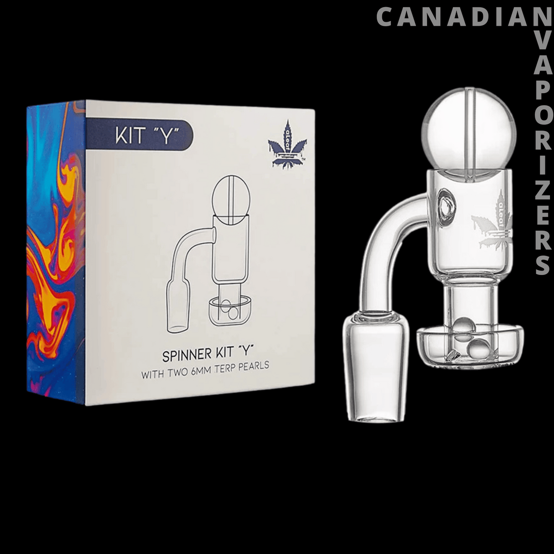 ALeaf Terp Slurper Quartz Banger Kit – 14mm Male 90° with Carb Cap &amp; Terp Pearls