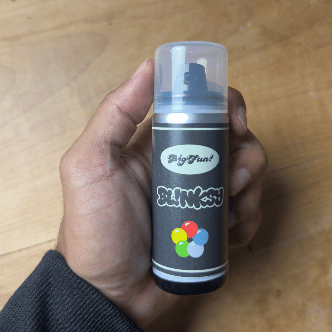 Bigfun! Blinksy 510 Battery - Compact black Blinksy 510 battery with a clear protective cap, white logo, and colorful bubble graphics.