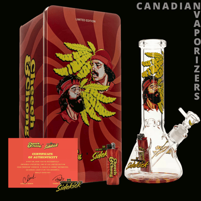Cheech And Chong 12" 7mm Thick Parked Sidekick Water Pipe (Limited Edition of 420)