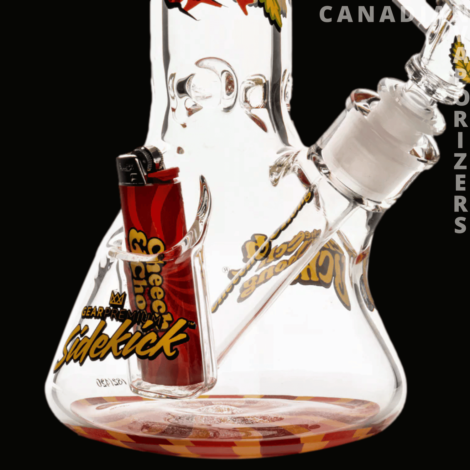 Cheech And Chong 12" 7mm Thick Parked Sidekick Water Pipe (Limited Edition of 420)