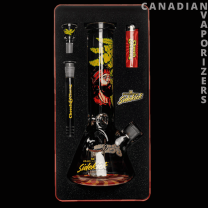 Cheech And Chong 12" 7mm Thick Parked Sidekick Water Pipe (Limited Edition of 420)
