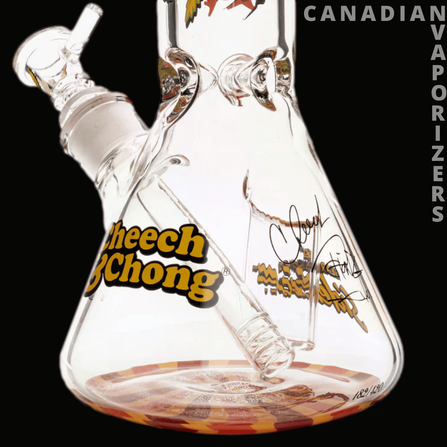 Cheech And Chong 12" 7mm Thick Parked Sidekick Water Pipe (Limited Edition of 420)
