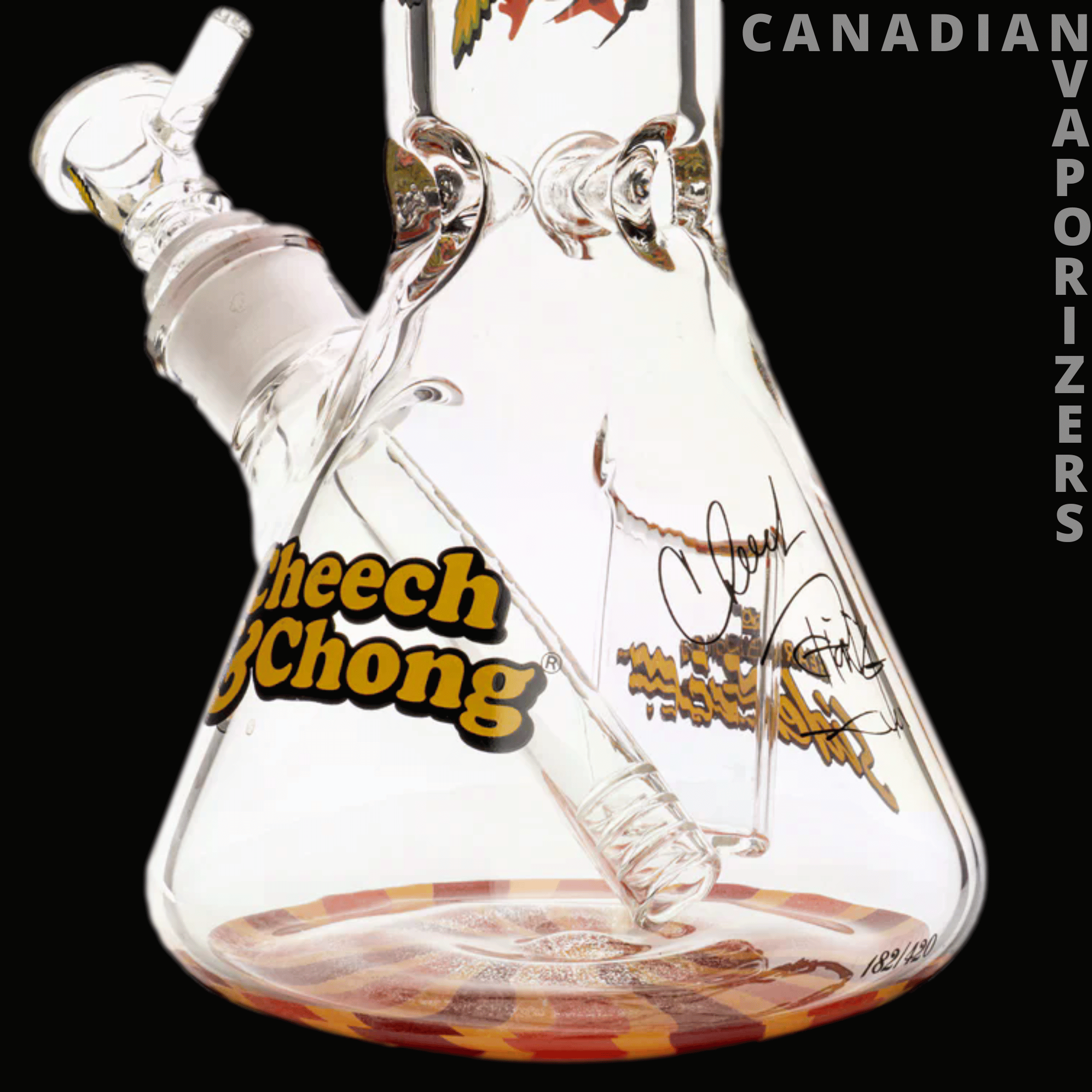 Cheech And Chong 12" 7mm Thick Parked Sidekick Water Pipe (Limited Edition of 420)