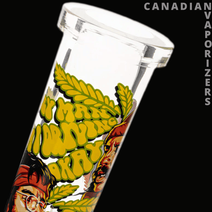 Cheech And Chong 12" 7mm Thick Parked Sidekick Water Pipe (Limited Edition of 420)