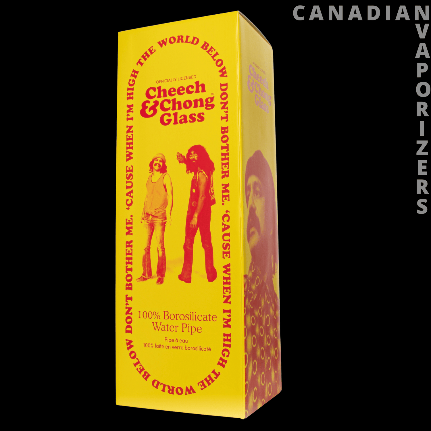 Cheech And Chong Glass 15" 7mm Thick Mandala Glow-in-the-Dark Water Pipe