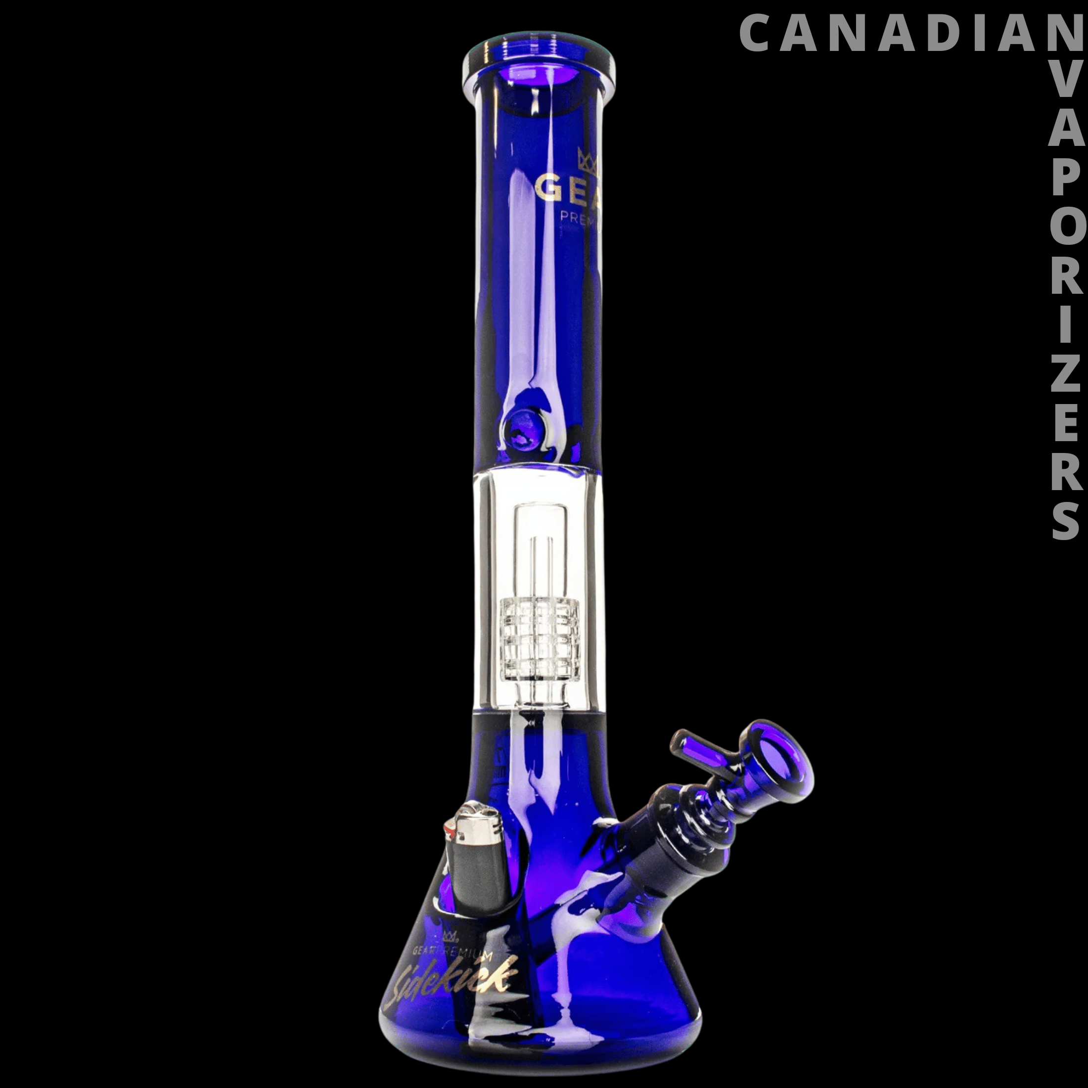 Gear Premium 15.5&quot; 7mm Thick Sidekick Dual Chamber Beaker Base Water Pipe