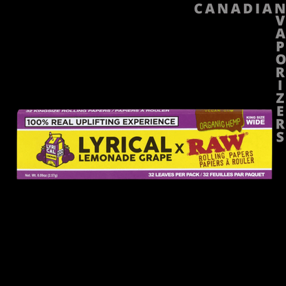 Raw Grape King Size Wide Rolling Papers (Display of 50)