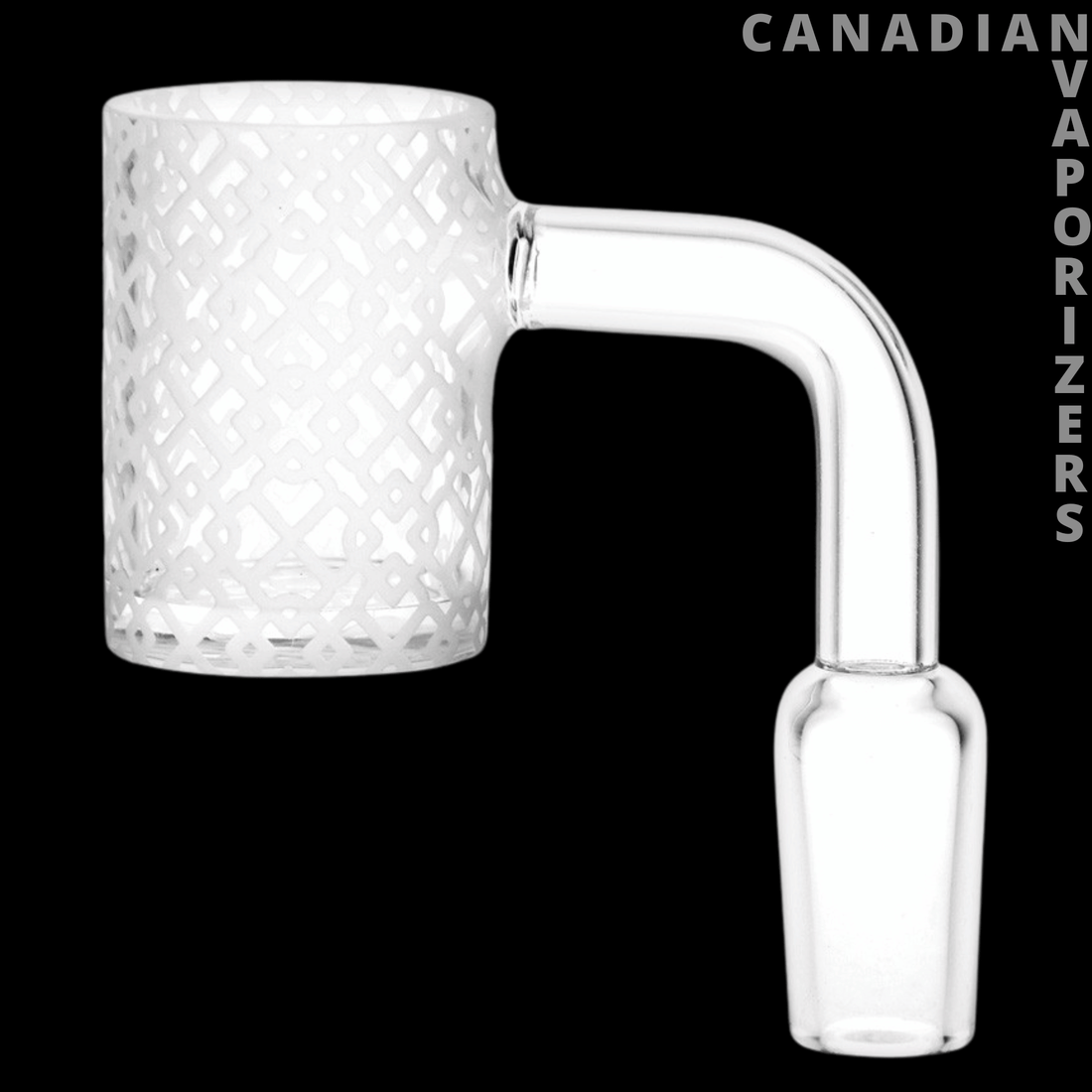 Interlocking Diamonds Etched Quartz Banger - 14mm M