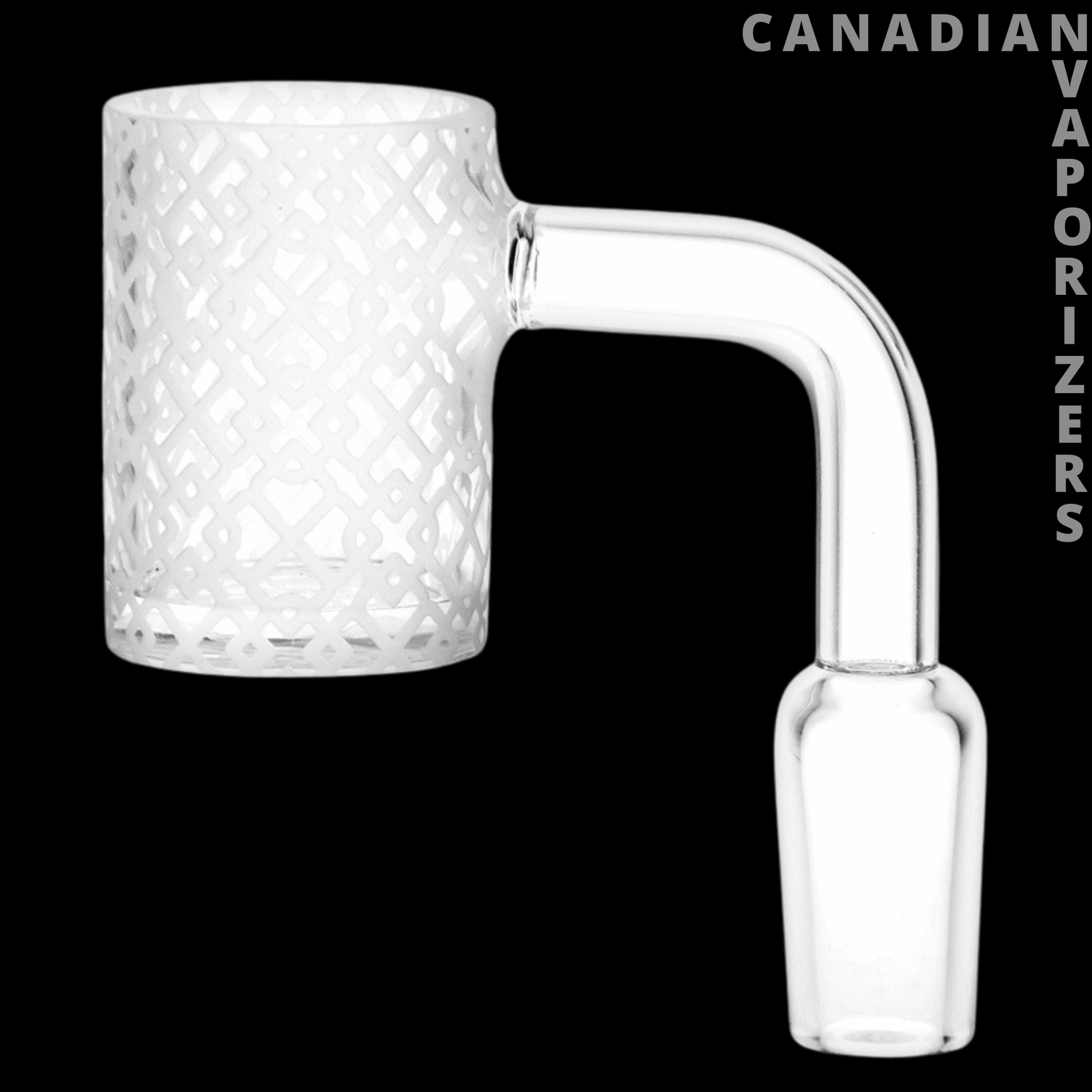 Interlocking Diamonds Etched Quartz Banger - 14mm M